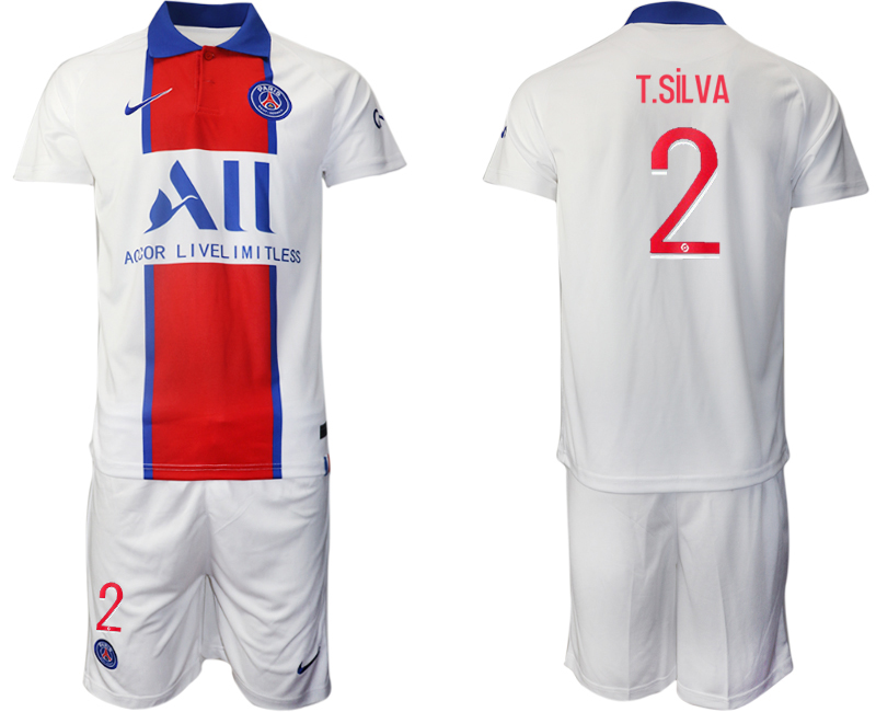 Men 2020-2021 club Paris St German away #2 white Soccer Jerseys